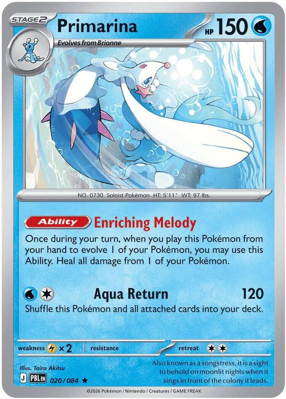 PBL - 020 - Primarina - Reverse Holo