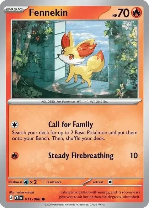 Hovedbilde CRI - 011 - Fennekin - Reverse Holo